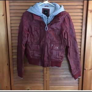 Obey Faux Leather Moto Jacket